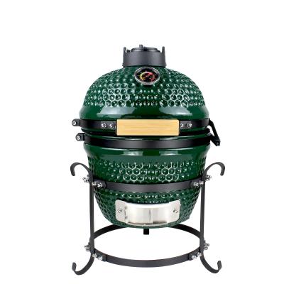 China Hot Selling Green Stone Adjustable Height Charcoal BBQ Raclette Grill Ceramic Oven KAMADO Indoor BBQ Grill for sale