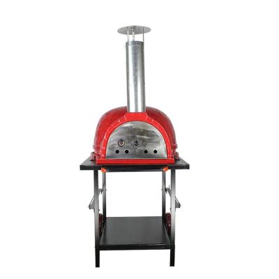 China 2021 Outdoor Steel Kamado Egg BBQ Baking Oven Outdoor Red Indoor High Quality Pizza Oven for sale