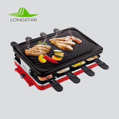 China New style black non-stick smokeless barbecue smokeless electric easily cleaned flat surface barbecue grill machine for sale