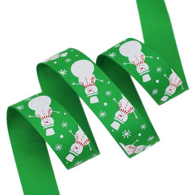 China Factory wholesale price viable custom decorating christmas printed grosgrain ribbon with cheap price for sale