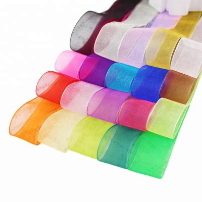 China Hot viable sale modern deisgn multicolor organza ribbon at wholesale price for sale