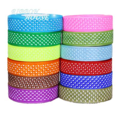 China Wholesale High Tenacity Gift Wrapping Decoration Lace Ribbons (50yards/roll) 25mm Dots Organza Ribbon for sale