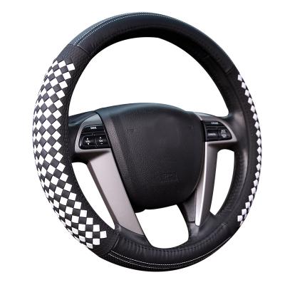 China Soft Price Suitable Design Luxury Genuine Leather Steering Wheel Cover For Cars for sale