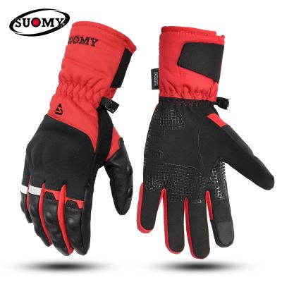 China New Type Soft Gloves Plus Velvet Thickening Winter Motorcycle Racing Safety Gloves for sale