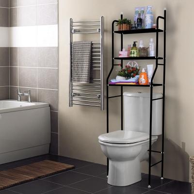 China New 3 Layer Sustainable Toilet Seat Bathroom Supplies Iron Three Tier Shelf Multifunction Items for sale