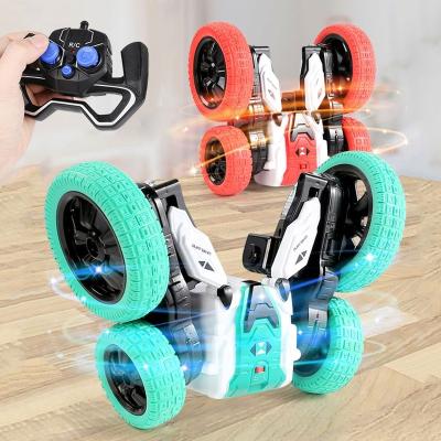 China RC Hobby 2.4Ghz High Speed ​​Turning Toy Car Remote Control RC Stunt Car With Colorful Led Light for sale