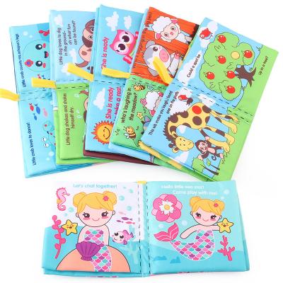 China Premium Quality Soft Cloth Books Touch and Feel Story Book Toddlers Baby Education Cloth Cloth Book for sale