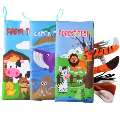 China Premium Quality Soft Cloth Books Touch and Feel Fold Paper Toddler Baby Education Cloth Book Cloth Book for sale