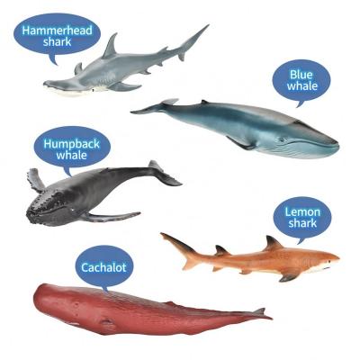 China PVC PVC Rubber Animals Model Sea Animals Toys For Children Early Educational Game Learning Knowledge Game for sale