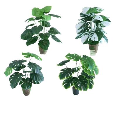 China Silk+Plastic Decoration High Quality Indoor Artificial Plants Plastic Bonsai Tree With Pot Artificial Faux Plants for sale