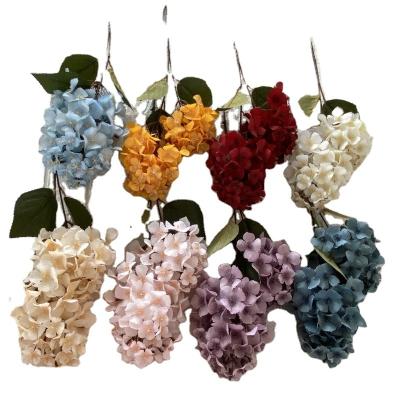 China Wholesale High Quality Silk Wedding Decoration Table Branches Flowers Hydrangea Artificial Flowers for sale