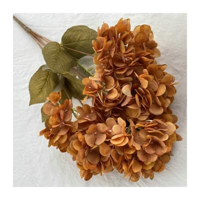 China High Quality Eco-friendly Natural Hydrangea Manufacturers Wholesale Touch Table Decoration Artificial Wedding Hydrangea Bouquet for sale