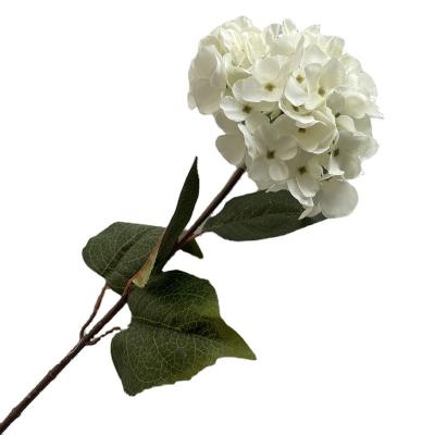 China Beautiful Artificial Flower Real Touch Colorful Artificial Hydrangea Single Stem Faux Flowers For Wedding Home Decoration for sale