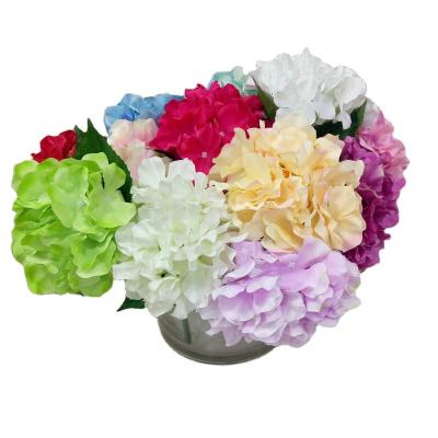 China Best Wholesale Silk Fabric Colorful Artificial Hydrangea Flowers for sale