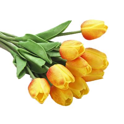 China Amazon Top Latex Hot Selling Artificial Tulip Tulip Flower Ball Decoration Factory Fake Rubber Flower Wholesale Artificial Tulip Like Real Touch for sale