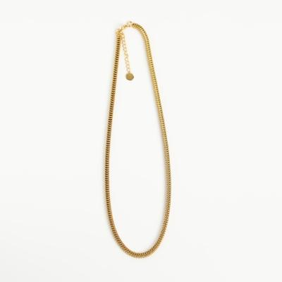 China 18K gold plated heart-shaped simple European and American environment-friendly ISS chain necklace stainless steel base necklace for sale