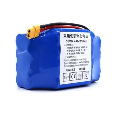 China Balance Vehicle Rechargeable Electric Scooter Batteries 36V 4.4Ah 10S2P Lithium Battery for sale