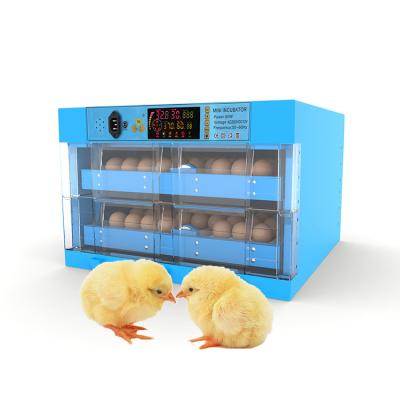 China Good Quality 12 Volt Egg Farms 128 Mini Egg Incubators Hatching Machine Full Automatic for Duck Eggs for sale