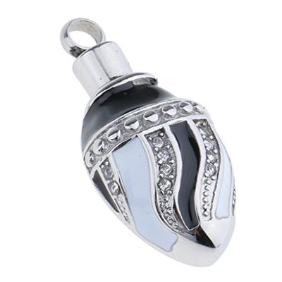 China Stainless Steel Cremation Jewelry Crystal Teardrop Heart Casual/Sporty Necklace For Ashes Keepsake Memorial Urn Pendant for sale