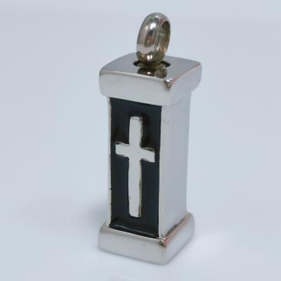 China CLASSIC Memorial Cuboid Casket Headstone Pet Keepsake Ash Cremation Urn Container Pendant Cross Jewelry for sale