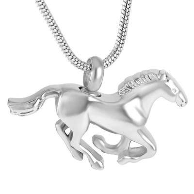 China Horse Urn Necklace Stainless Steel Keepsake Memorial Keepsake Memorial Gift Cremation Hanging Urn Casual/Sports Cremation Jewelry For Ashes for sale