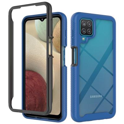 China Shockproof For Samsung Galaxy A12 5G 360 Full Body Cover PC Back Cover Rugged Clear Case For Samsung A12 5G for sale