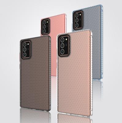 China Crystal Clear Honeycomb Texture Soft TPU Shockproof Gel Cell Phone Bumper Case For Samsung Galaxy Note 20 Ultra for sale