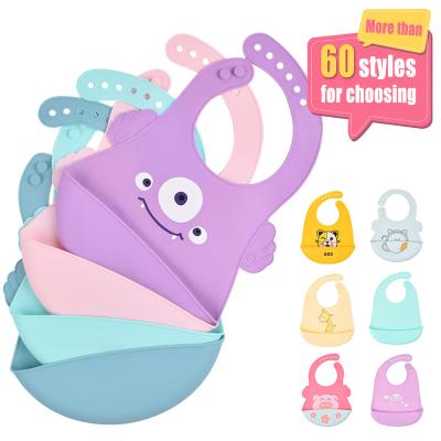 China New Antibacterial Cartoon Opp Bag Baby Bibs Kitchen Stuff Animal Support 21.5x28cm for sale