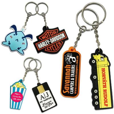 China Business Promotional Gift Hot Sale Stamping Rubber Key Chains Clay Keychain Ring Keytags Engraving etc. screen printing yes silk for sale