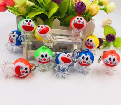 China Promotion Cute Creative Flashing Gift LED Light Up Toys, Doraemon Cat Keychain, Random Pack for sale