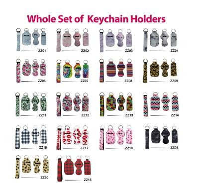 China Hot Selling Sensitive Marble Keychains Amazon Lip Balm Stick Holders Neoprene Keychains Series Lip Balm Stick Bracelet Sanitizer Holder 20210217 for sale