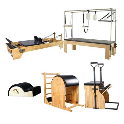 China TEZEWA Custom Wooden Home Fitness Reformer Para Pilates Sliding Bed Pilates Machine for sale