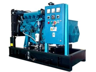 China 4 Cylinder Blue Color 12kw Diesel Generator Low Emission With Fuel Tank / Shell for sale