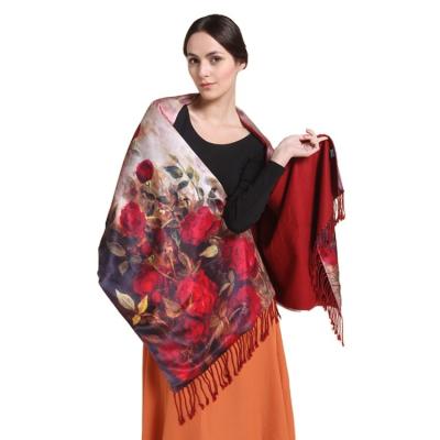 China Long New arrival textured satin scarf shawl wrap women malaysia beautiful luxury silk stain Tassels shawl scarves for ladies for sale