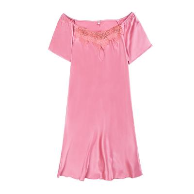 China QUICK DRY 2022 Classic Style Sweet Girl Princess French Mesh Embroidered Lace Satin pajama for sale