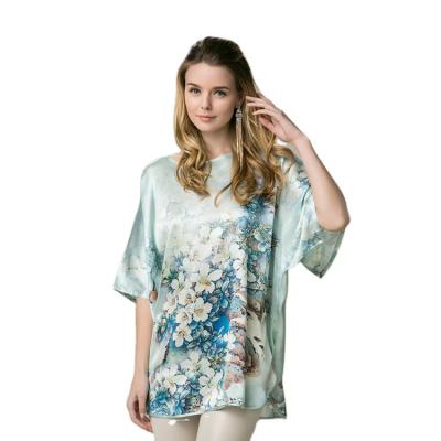 China QUICK DRY Manufacturer Spot new soft satin silky fashion nightdress women Elegance sleepwear pijamas short sleeve dresses for sale