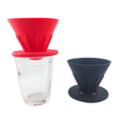 China Contemporary Silicone Coffee Filter V60 Coffee Filter Pot Foldable Environmental Coffee Filter Reusable Drip Device for sale