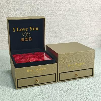 China High Quality Gift PU Gift Set Earrings Rings Organizer Decoration Jewelry Box For Ring Earring Pendant for sale