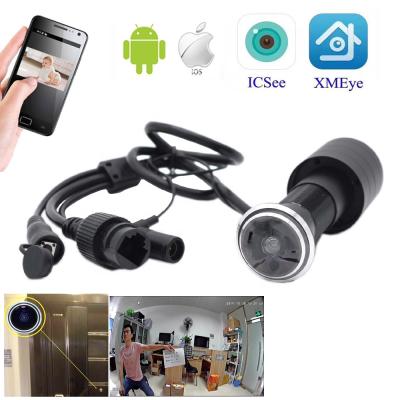 China 1080P FishEye Mini Peephole Wide Angle CCTV P2P Onvif Xmeye Icsee POE Security Vandal Proof Audio Cabinet Yard Door Camera IP Door Eye IP Camera Smart for sale