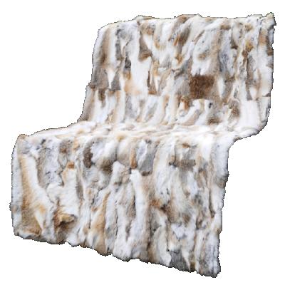 China Factory direct sale eco-friendly custom size SF0453 genuine rabbit fur blanket for sale