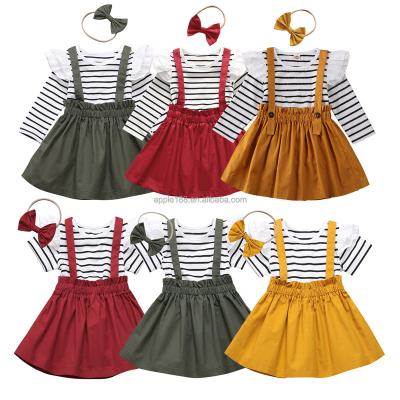 China Two-piece skirt suit girl's suspender girl's suit fashion children's clothing children's clothing summer short sleeve breathable clothing for sale