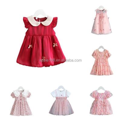 China Anti-wrinkle Baby Princess Summer Flower Dress Baby Lace Tulle Sun Dress for sale