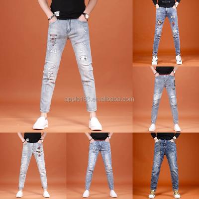 China Wholesale Custom Old Skinny Denim Men's Casual Style Designer Logo Breathable Jeans for sale