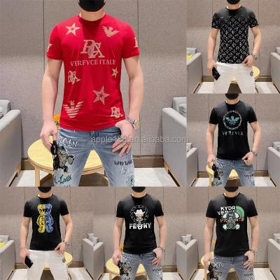 China Others Premium Men's T-Shirt Custom Printed Embossed Logo Embossed Men's T-Shirt for sale