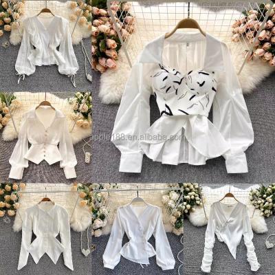 China Anti-Wrinkle Women's Summer Blouse Women's Casual Shirt Satin for sale