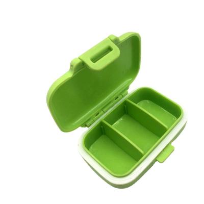 China Hot Sales PP Removable Travel Pill Box Plastic Pill Container 3 Compartment Pill Carrying Box for sale