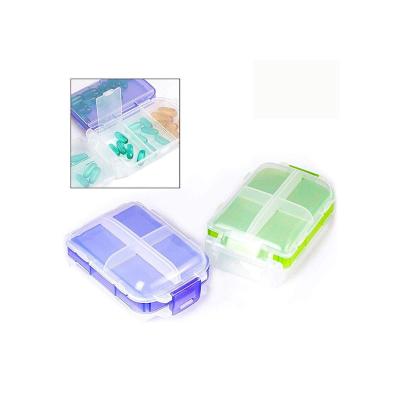 China Customized Logo PP Pill Storage 8 Compartments Box Pill Case Medicine Plastic Organizer for sale