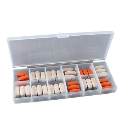 China Wholesale Plastic Promotional Portable Detachable Pill Box 10 Compartment Jewelry Storage Box Plastic Pill Organizer for sale