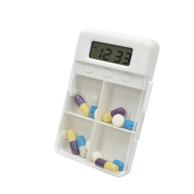 China Smart 4 Compartments Plastic Promotional Pill Organizer Storage Weight Loss Pills Box for sale