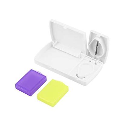 China Pp for Wholesale Pill Cutter 2 in 1 Mini Travel Pill Cutter Splitter Medicine Storage Dividers with 2 Case Pill Boxes for sale